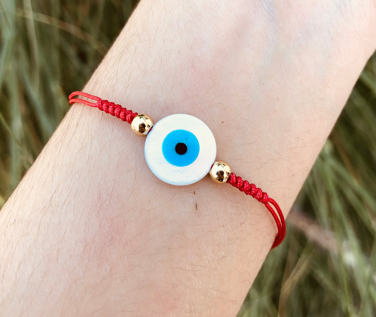 Pulseras Ojo Turco con Hilo Rojo