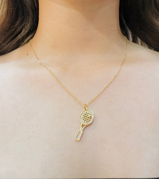 Collar Raqueta de Tenis con Zirconias / Heylola