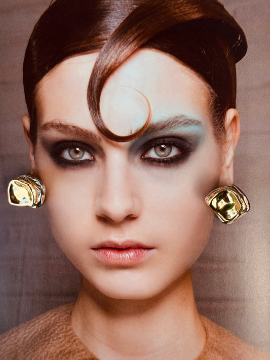 Aretes Abstractos Dorados - Hey Lola