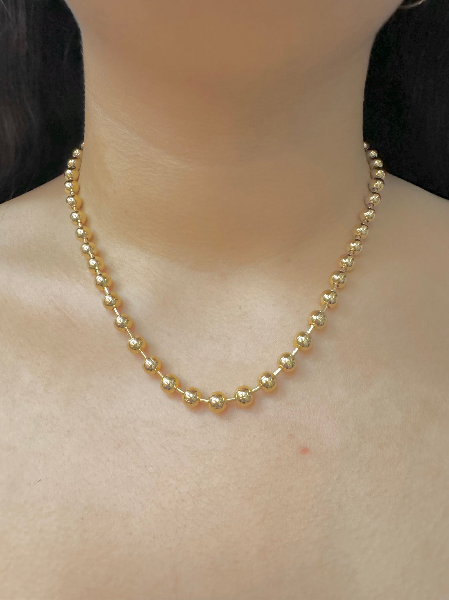 Collar de Bolitas Chapado en Oro 18K
