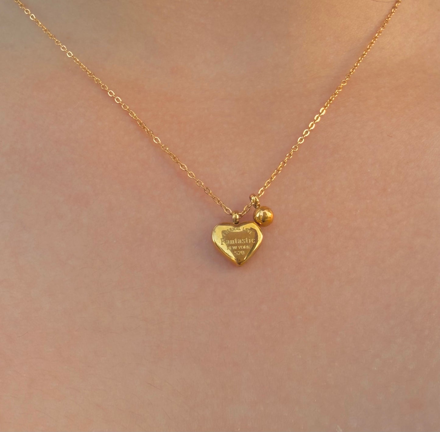 Collar Corazón Golden Love