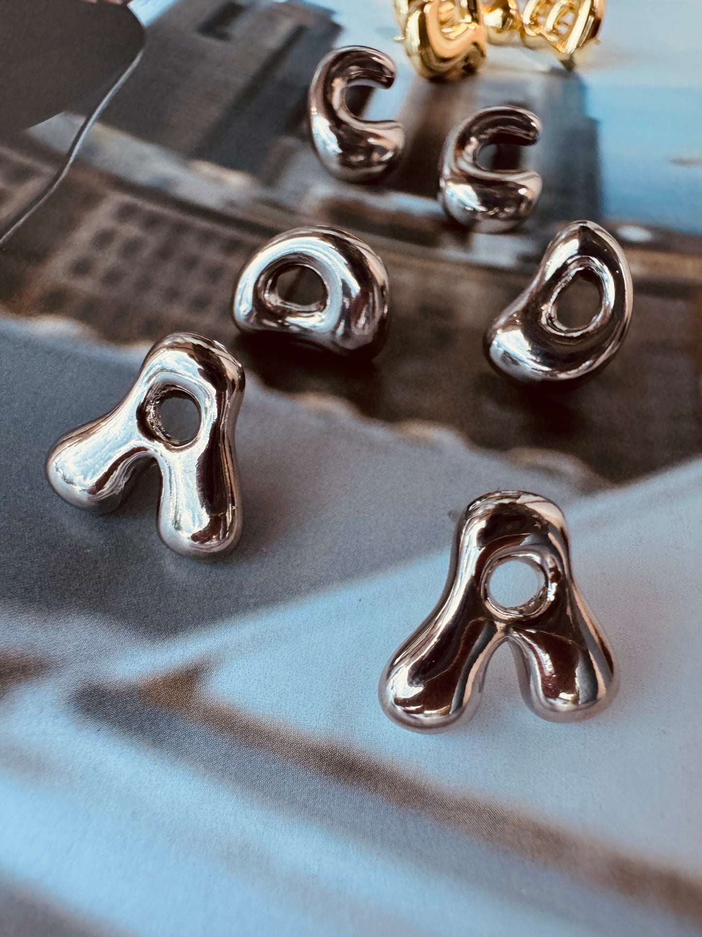 Aretes Iniciales plata Personalizados
