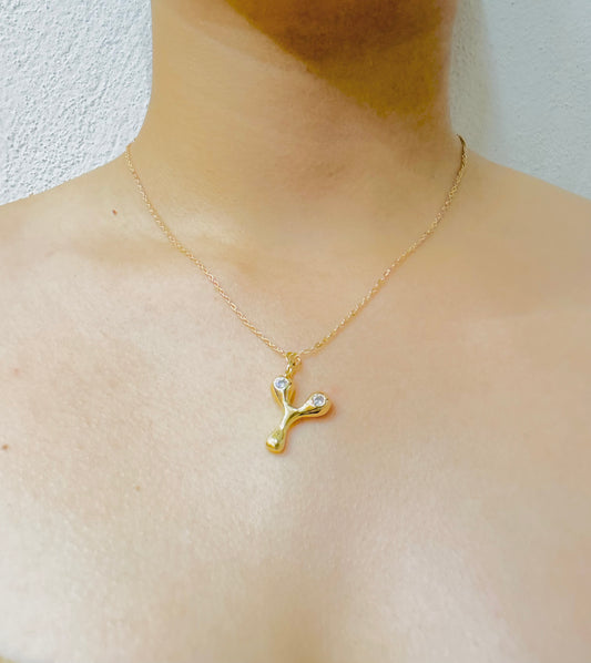 Collar Inicial con Zirconias