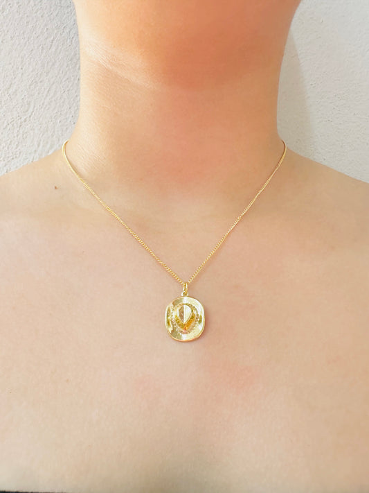 Collar Sombrero Vaquero Chapado en Oro 18K