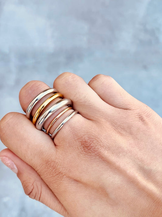 Anillo Dome Liso