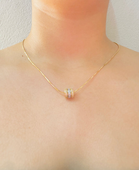 Collar triple Cilindro Brillante