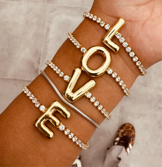 Pulsera personalizada chapada en oro de 18K