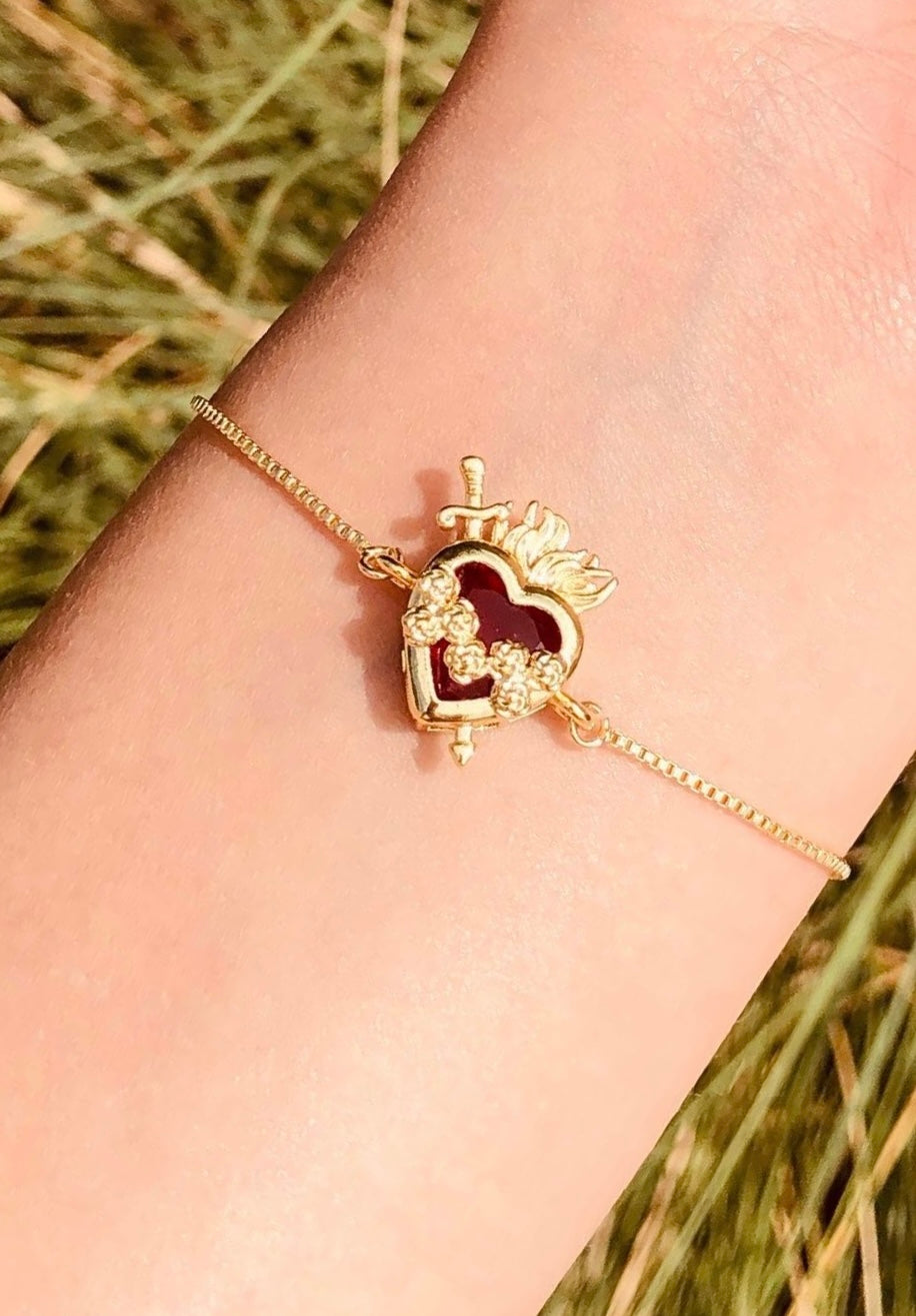 Pulsera Corazón Místico