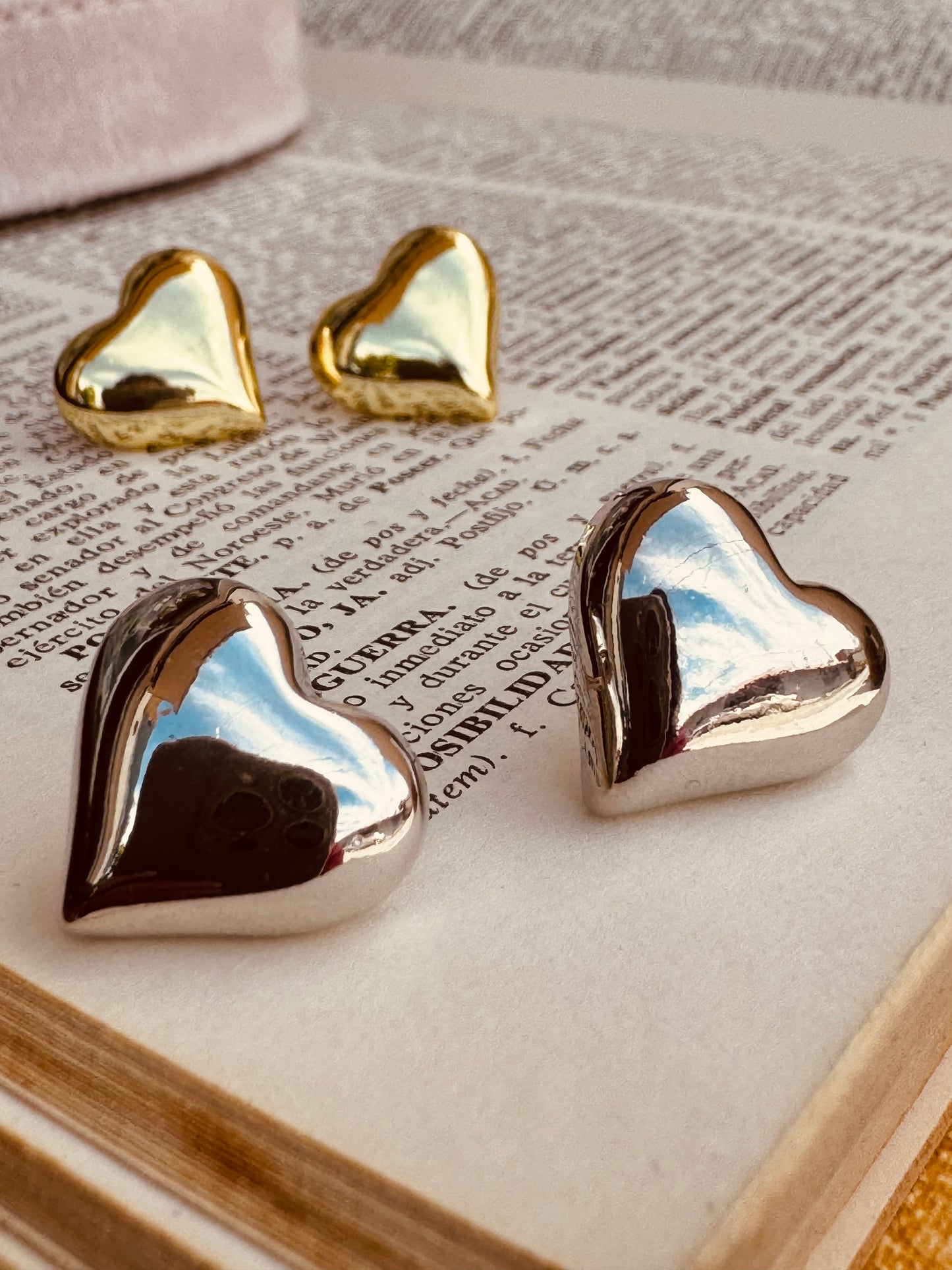 Aretes de Corazón Lisos