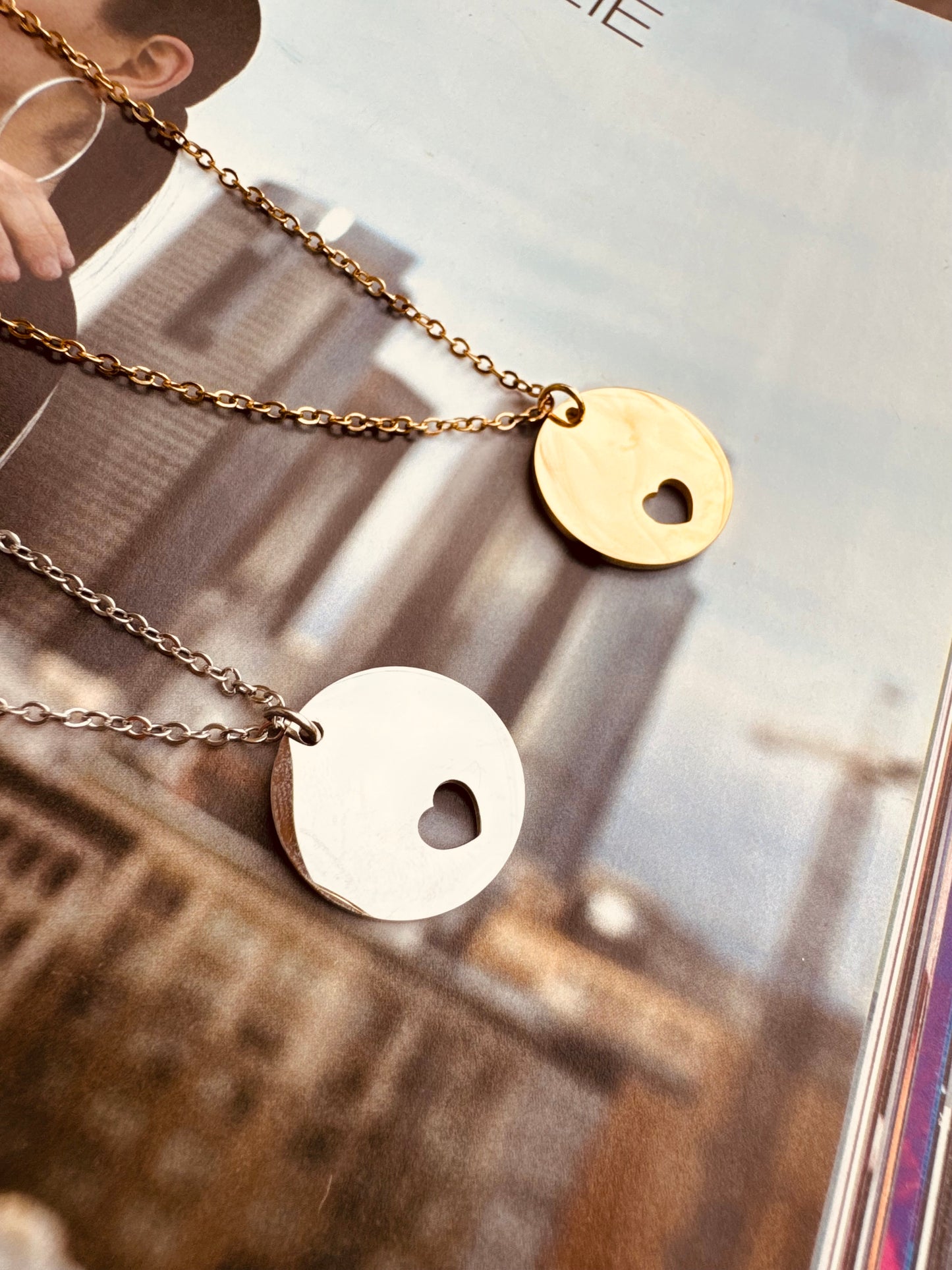 Collar Personalizable Corazón Calado