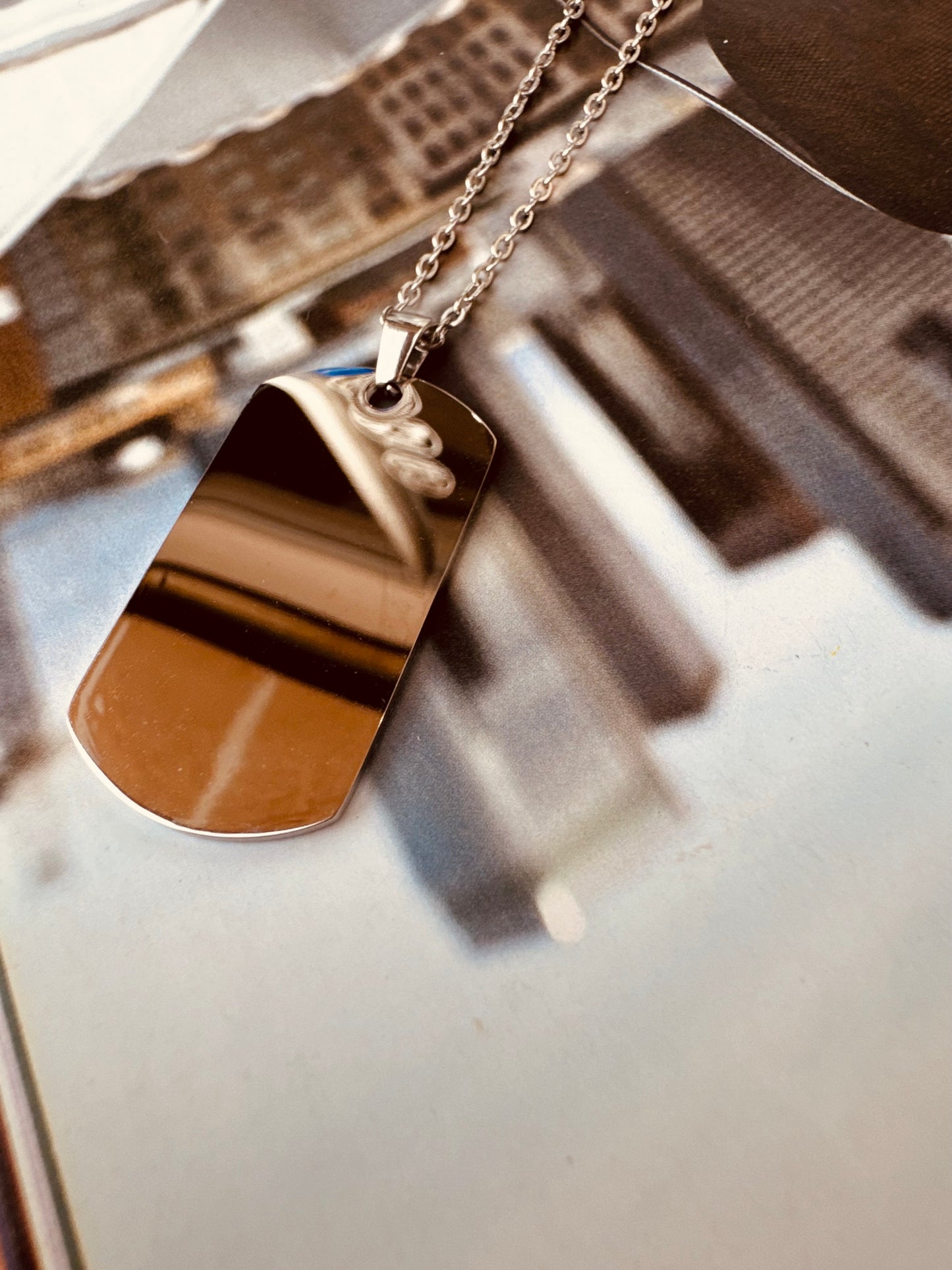 Collar Personalizado Dog Tag en Acero Inoxidable