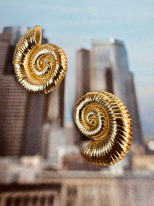 Aretes Espiral Dorados
