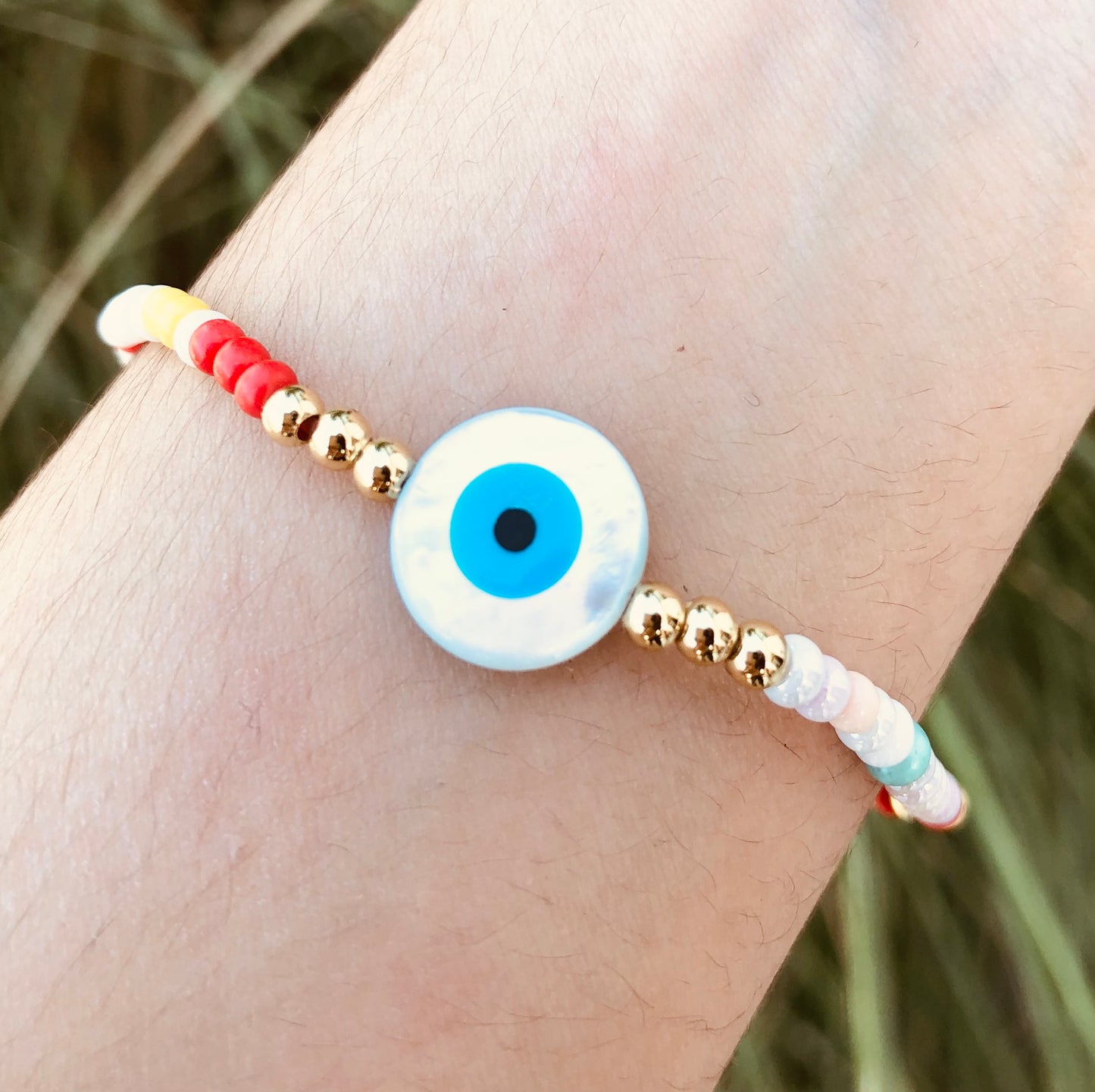 Pulseras de Ojo Turco con Detalles Multicolor