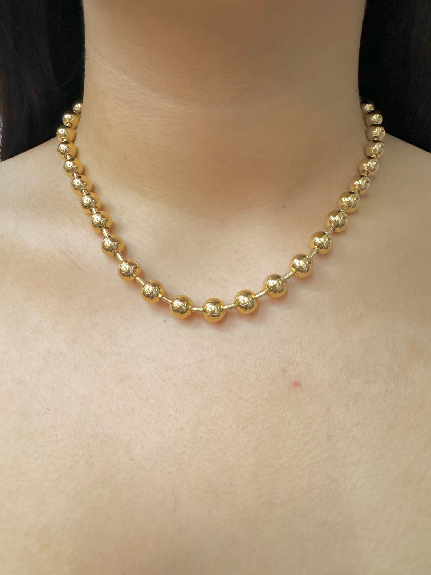 Collar de Bolitas Chapado en Oro 18K