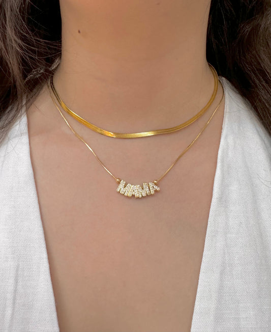 Collar Mamá con Zirconias