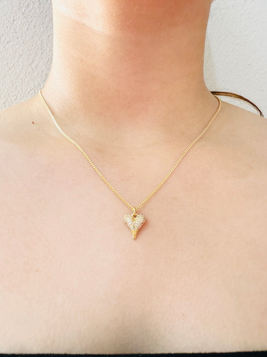 Collar Corazón Crystal Drop