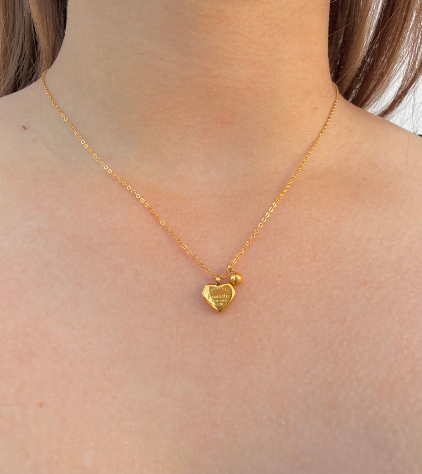 Collar Corazón Golden Love