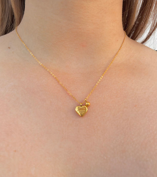 Collar Corazón Golden Love