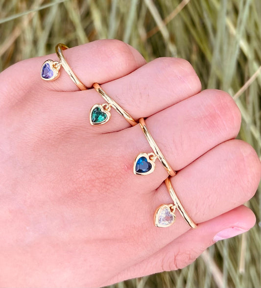Anillos con Dije de Corazón