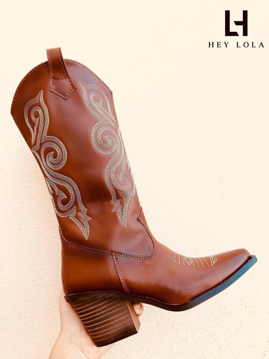 Bota Vaquera Marrón
