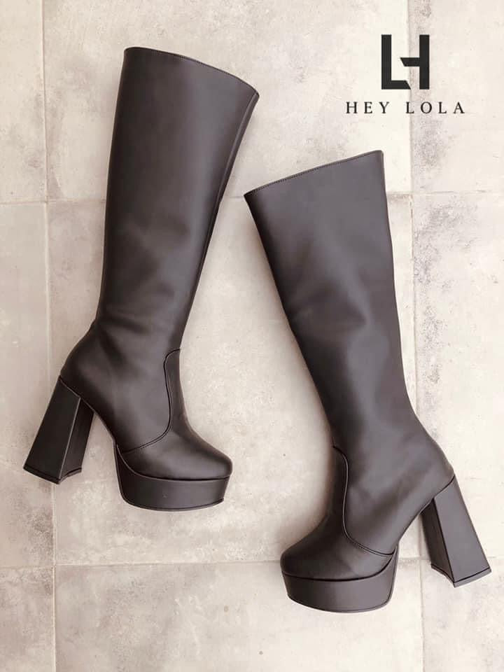 Bota Negra de Plataforma
